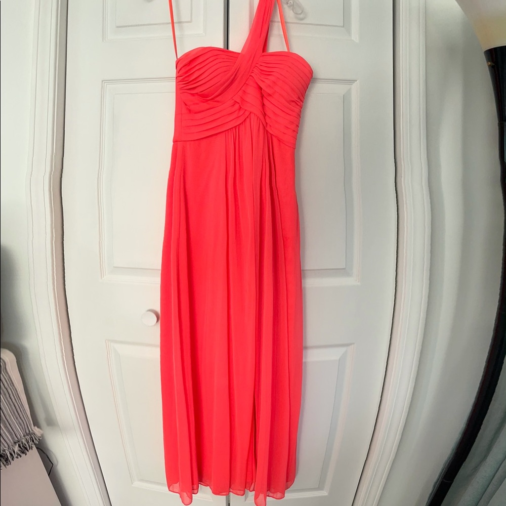 Coral A-Line Prom Dress